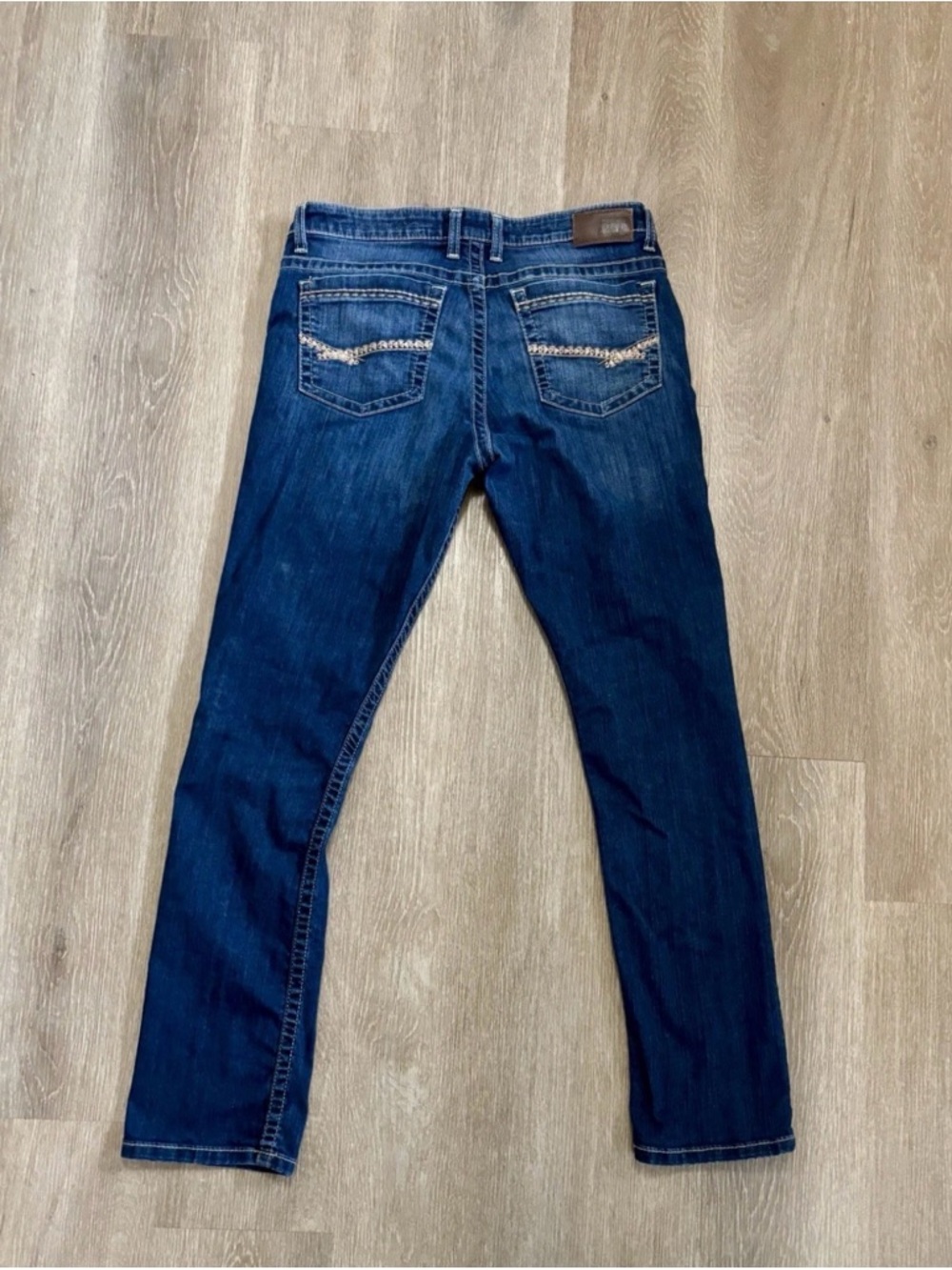 BKE Women's Dark Blue Straight-Leg Jeans